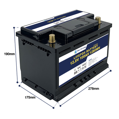 Buy Bely Energy 12V 100AH LiFePo4 Battery For Marine Boats 3 Year Warranty online manufacture