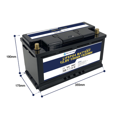Buy IP65 Lifepo4 Golf Cart Battery 12v 150ah 1920 Wh LiFePO4 Batteries Pack OEM online manufacture