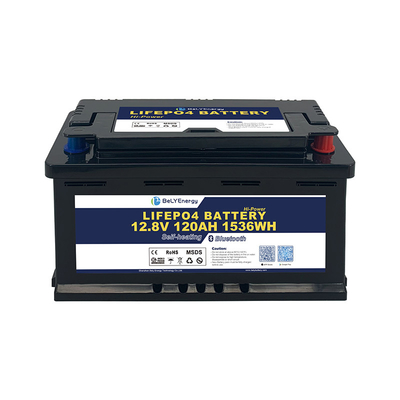 Buy Long Cycle Life LiFePO4 Lithium Bluetooth Battery SAE Terminal Type Wide Temperature Range online manufacture