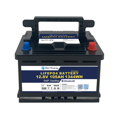 Buy RV Caravan Lithium Battery 12V 105AH Solar Storage With BT And Internal Heating By BELY online manufacture