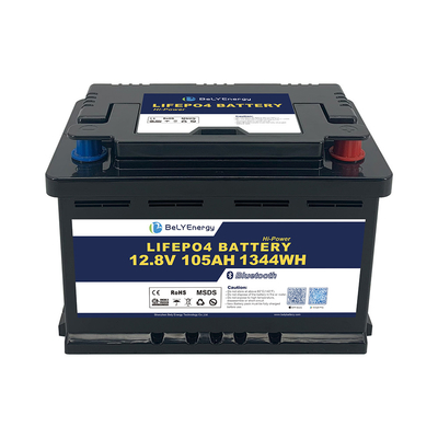 Buy H6 DIN case lithium battery with BT 12V 105AH For RV Caravan Energy Storage online manufacture