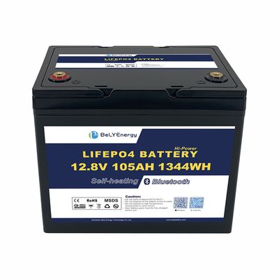 Buy LiFePO4 Lithium Ion Battery 12V 105AH with BT and self-heating online manufacture