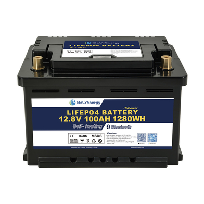 Buy 12V LiFePo4 Battery 100AH Capacity Smart BMS and Easy Replacement for Versatile Applications and Underseat Installation online manufacture