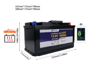 1280Wh Bluetooth Lithium Battery 100ah 12v Lifepo4 Deep Cycle Battery For Motorhome