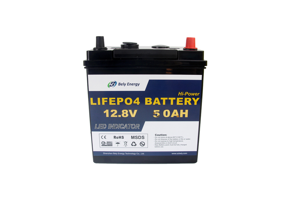 12V 50Ah Lifepo4 Lithium Iron Phosphate Battery Packs For Ride On Golf Buggies