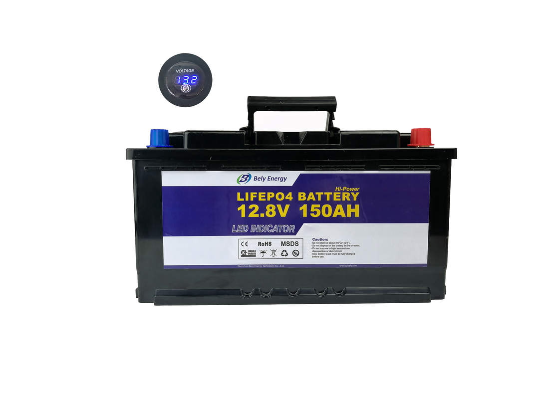 1920Wh LiFePo4 Battery 12V 150Ah With LED Lithium Ion Battery For Electric Scooter
