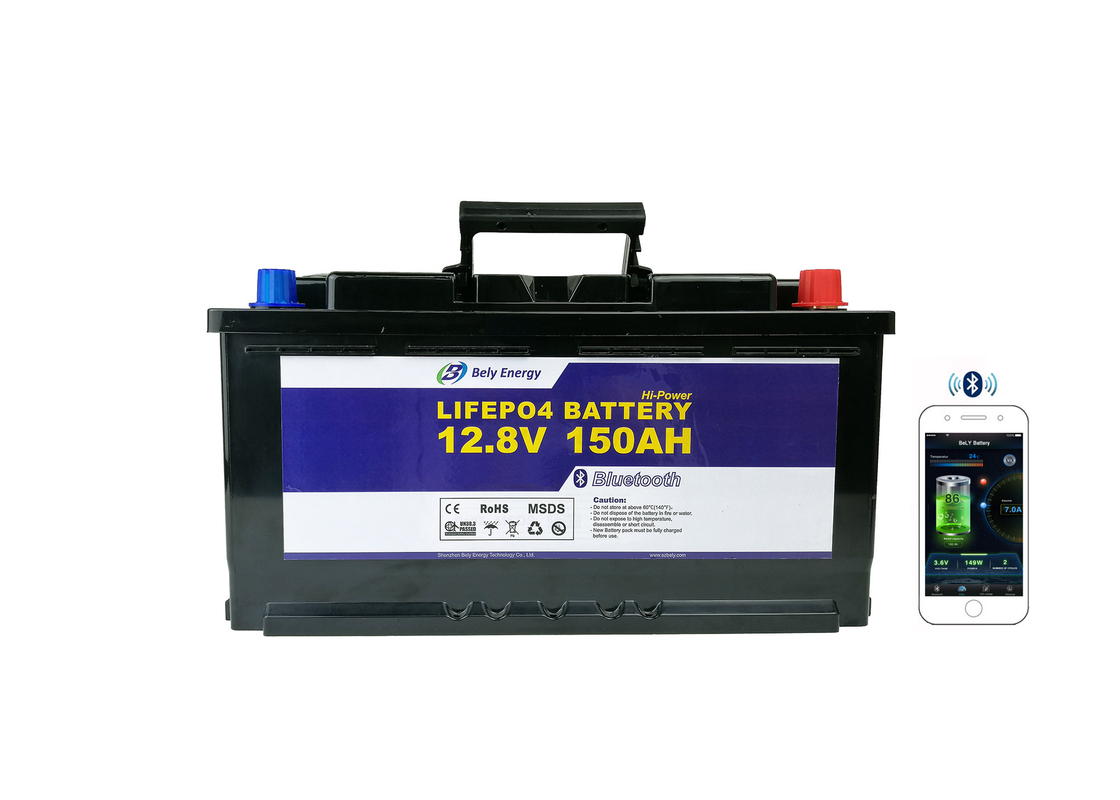 Bluetooth Rechargeable LiFePo4 12v 150ah Golf Cart Battery