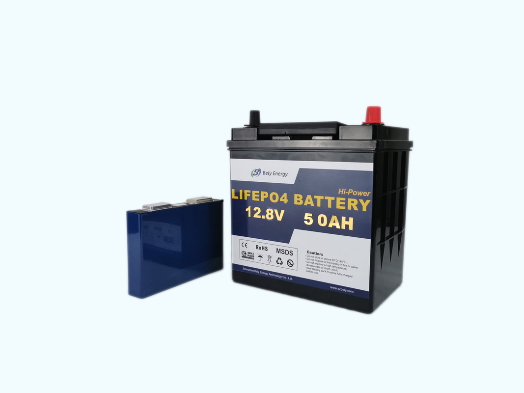 Yachit 50Ah Lithium Ion Battery Pack 12V LiFePo4 Battery With LED Indictor