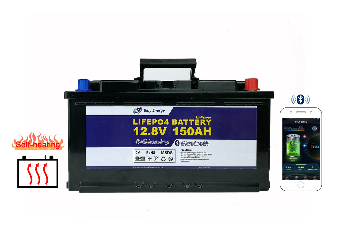 Bely 12V 150AH Bluetooth RV Lithium Battery For RV Solar System Street Light