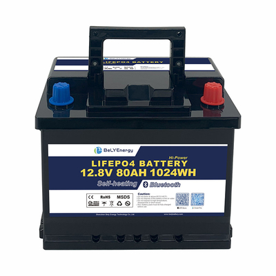 Light Weight Design Easy To Install 3000 Cycles 12V80Ah LiFePo4 Battery For Boat
