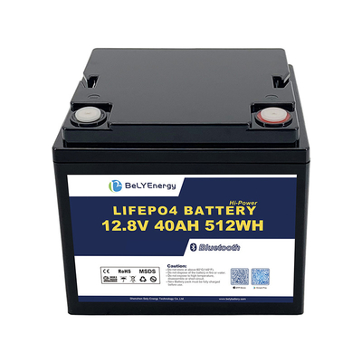 Capacity 12.8V 40Ah Bluetooth Lithium Battery IP65 Enclosure Protection 512Wh Energy