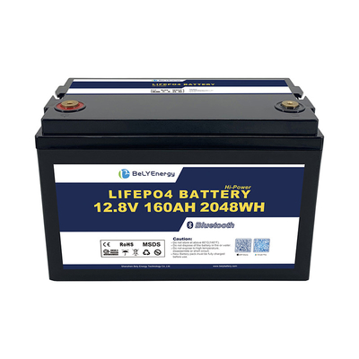 Cells Balancing Protection IP65 Smart 12V160Ah LiFePO4 Bluetooth Lithium Battery