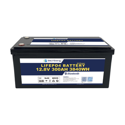 Portable IP65 Waterproof compact design 12.8V 300Ah LiFePO4 Solar Lithium Battery