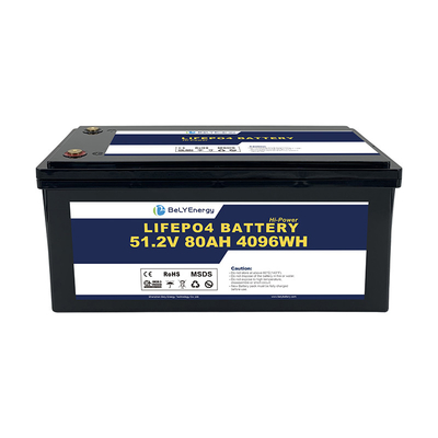 ABS Case IP65 Waterproof 100A Max Discharge 48V80Ah Lithium Ion Batteries For Solar