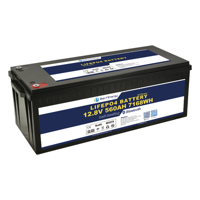 ABS Shell Long Lifespan 12.8V 560Ah LiFePO4 Lithium Battery With Bluetooth Connectivity
