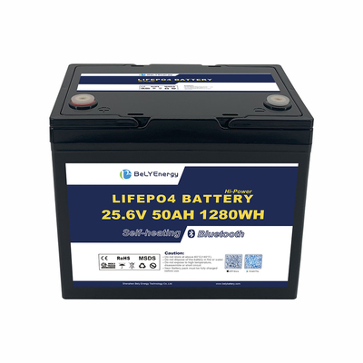 24V 50AH LiFePO4 Marine Boat Lithium Battery With BT and heating