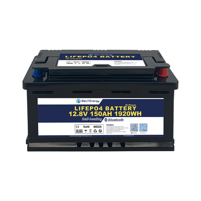 IP65 Waterproof High Power Lightweight H8 DIN 12V150Ah LiFePo4 Battery For Camper