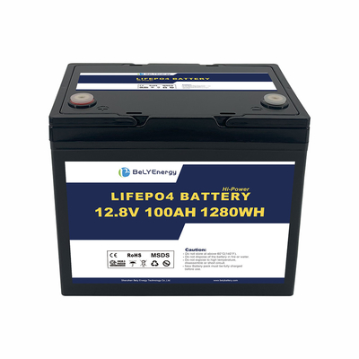12V 100AH 1280Wh LiFePO4 Lithium Ion Battery With New Grade A Pristmatic Cells