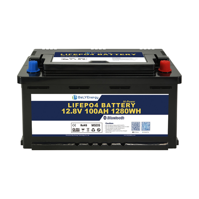 Bely Energy Built-In Bms 12V100AH  Rechargeable Solar Battery  For RV Electric Vehicles Marine