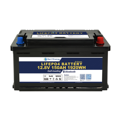Bluetooth Lithium Battery 12V150AH Long Cycle With 1920WH Energy Peak Discharge Current Of 120A And ABS Case Material