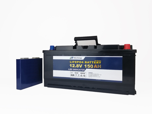 1920WH Rechargeable LiFePO4 Battery 12V 150AH With LCD Monitoring