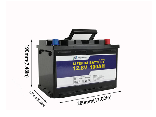 1280Wh 100 Amp Hour 12 Volt Lifepo4 Battery For Solar Power Storage